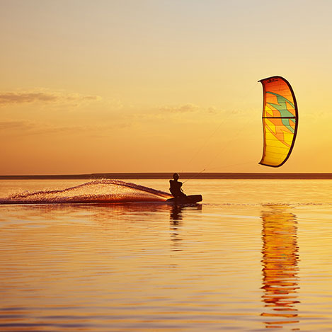 Kite-Surfer auf dem Neusiedler See